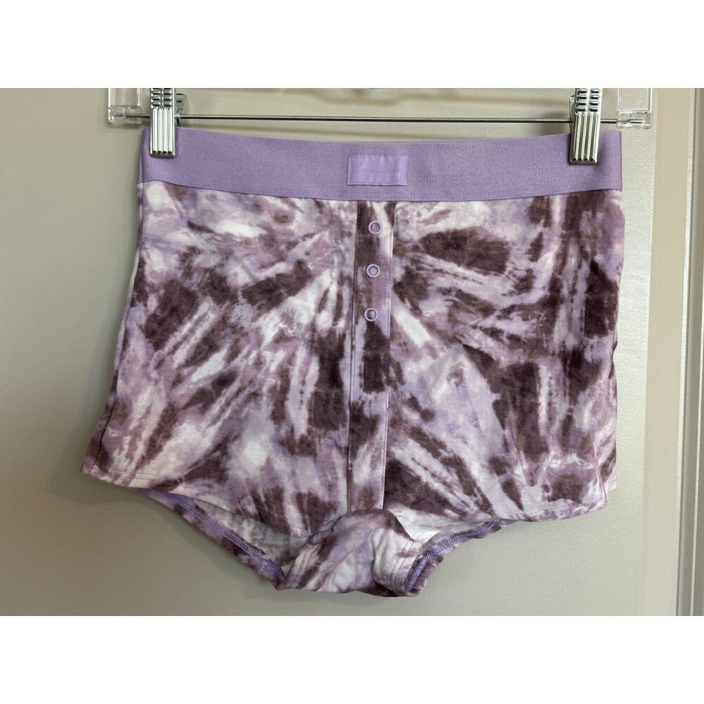 Pink Purple Tie Die High Waisted Briefs Front Tag Underwear Shorts NWT Womens Sz